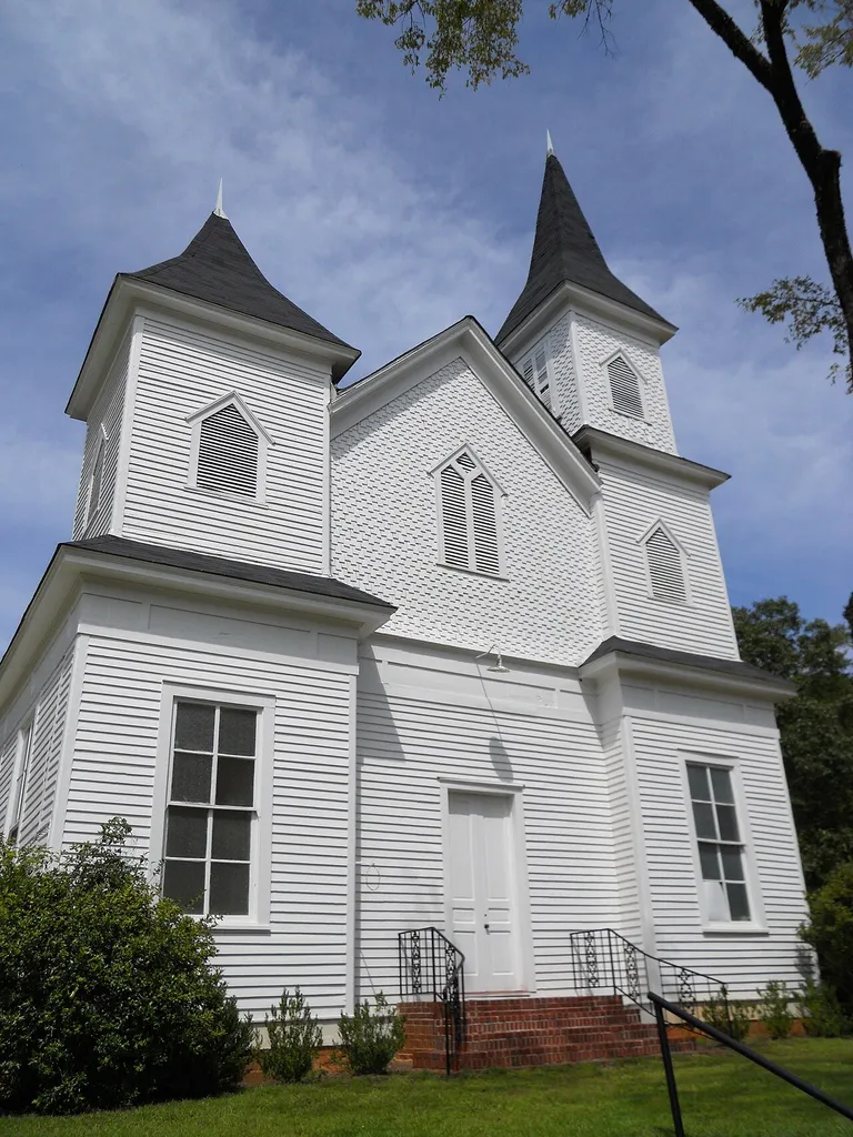 This is a photograph of the Whitesville Methodist Episcopal Church in Whitesville, Georgia.