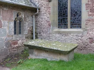 Chest tomb against south wall of nave east of porch of Church of St Giles