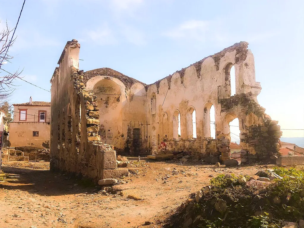 An abandoned church in Cunda,Ayvalık.