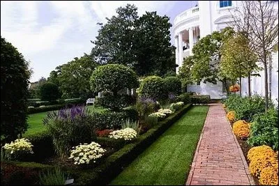 Photograph of the Jacqueline Kennedy Garden at the White House in autumn. White House photo on whitehouse.gov