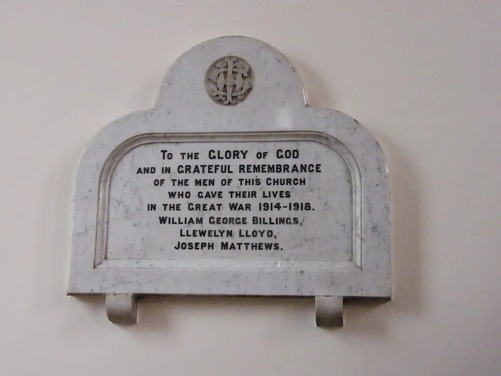 Neath - London Road Presbyterian - tablet to WW1 dead