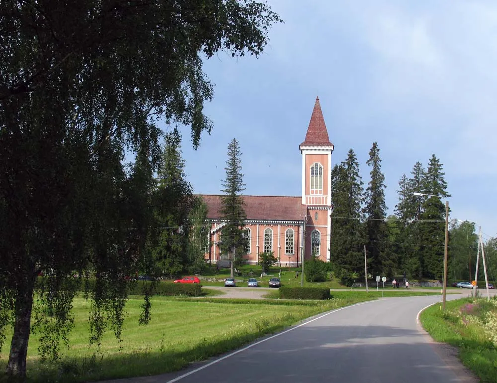 Toholampi Church, Toholampi Finland. The wooden church designed by architect C.A. Setterberg was completed in 1861