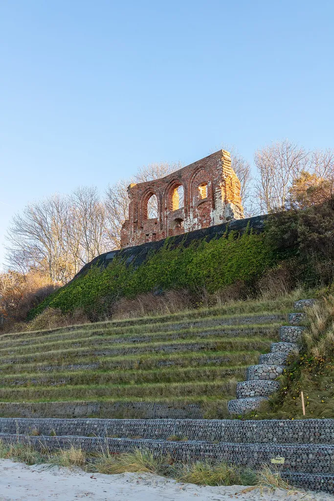 Ruins of the church in Trzęsacz, West Pomeranian Voivodeship, Poland