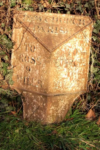 Old Milepost by the B4348, Much Dewchurch parish