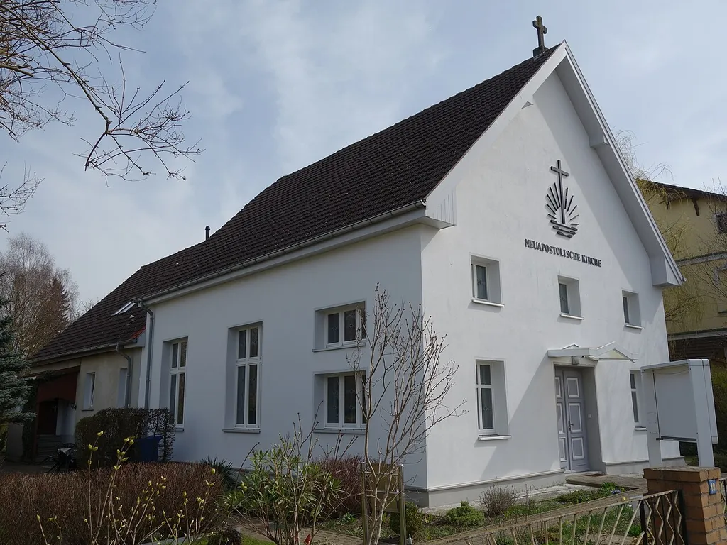 North-western view of apostolic church in Wittstock municipality, Ostprignitz-Ruppin district, Brandenburg state, Germany