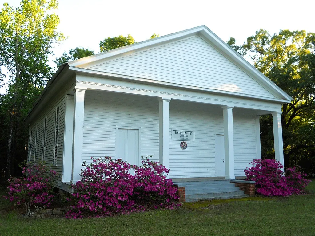 This is a photograph of the Sardis Baptist Church located near Union Springs, Alabama.