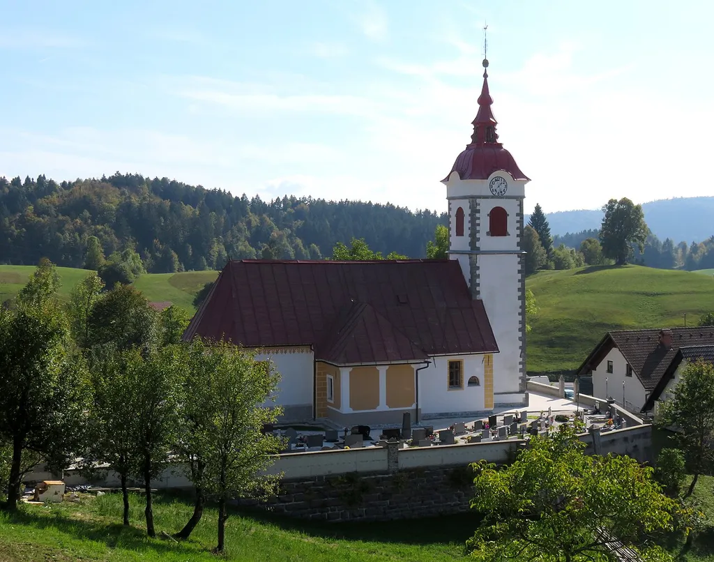 Saint James's Church in Ledine, Municipality of Idrija, Slovenia