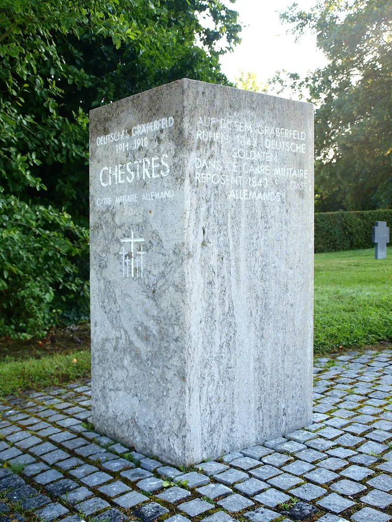 Chestres (Vouziers, Ardennes, France), le cimetière militaire, le carré allemand