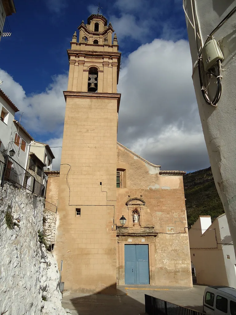Iglesia de la Virgen de los Ángeles, Chulilla, Valencia, España.