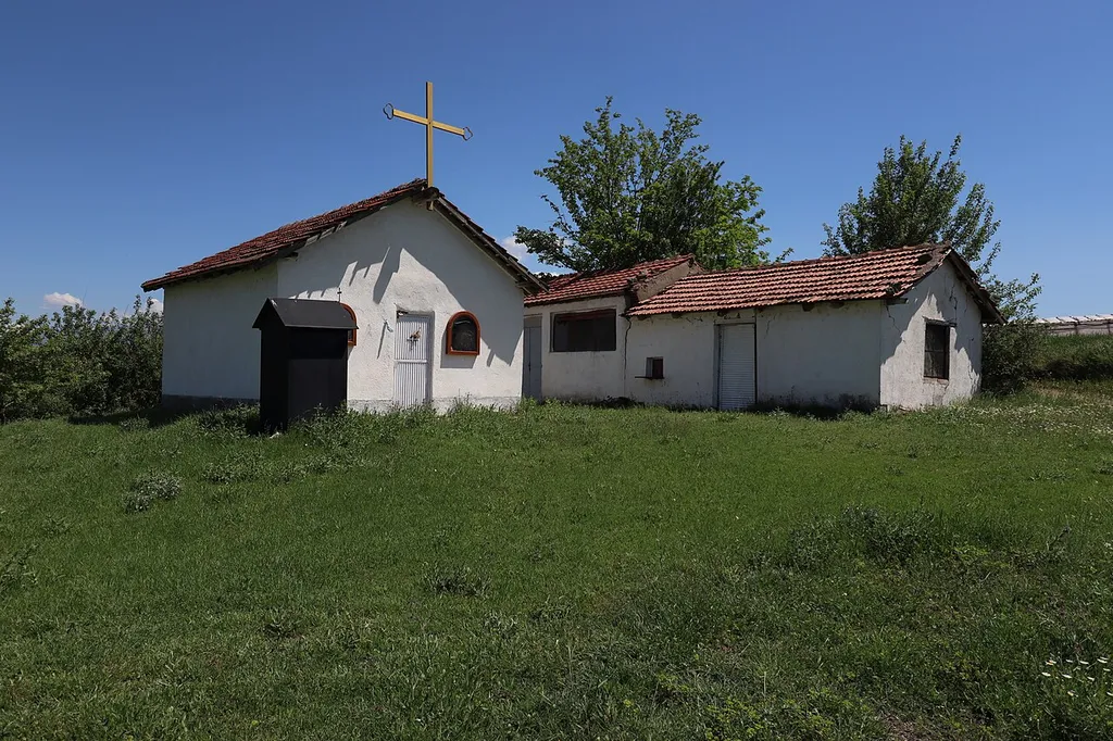 St. Petka Church (left) and the secondary building (right) in the village of Čardaklija