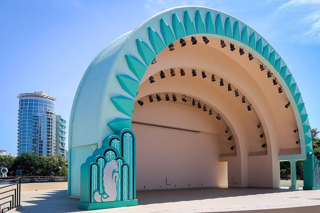 Walt Disney Amphitheater Lake Eola Park in Orlando, Florida