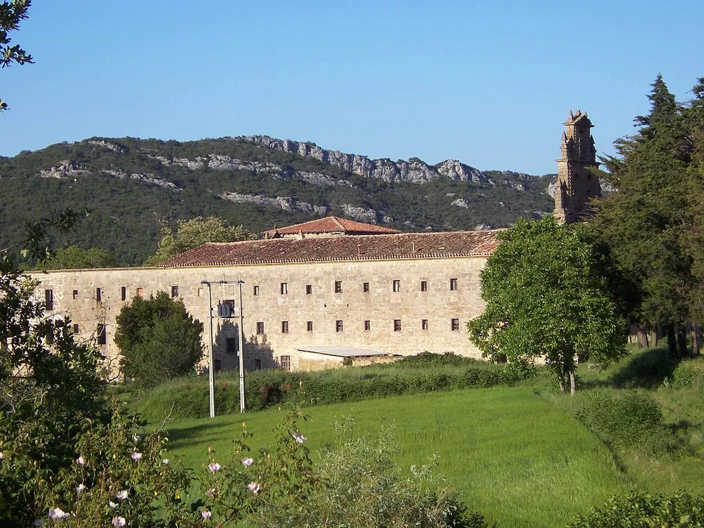 Main building of the Monastery of Herrera in the province of Burgos. Spain