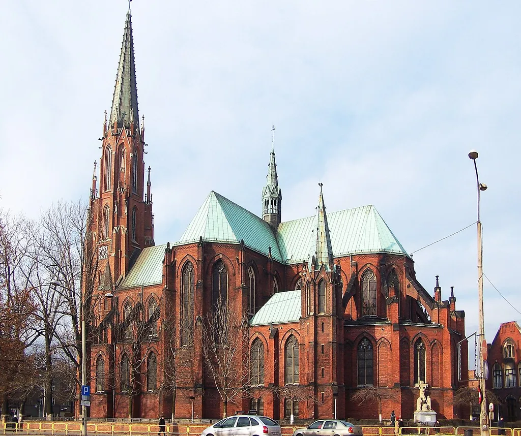 Gothic revival Holy Trinity church in Bytom from 1886.