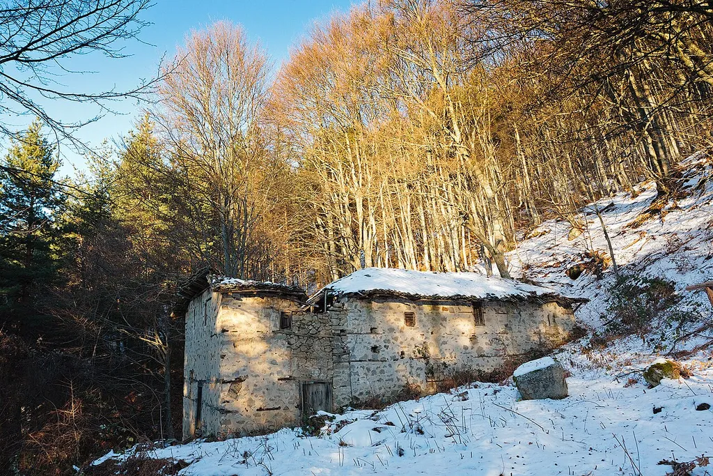 The "Sv. Petka" church. Located in the now-abandoned village of Shatrovo, Blagoevgrad district, Bulgaria