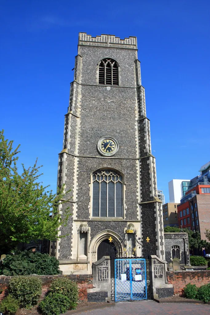 St Peter's parish church, Ipswich, Suffolk, seen from the west