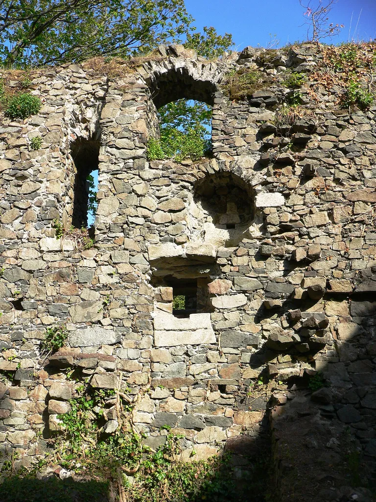 Palas der Hohenberneck, Ansicht der Ostwand von Innen