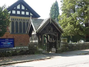 Lych-gate in churchyard of St Mary