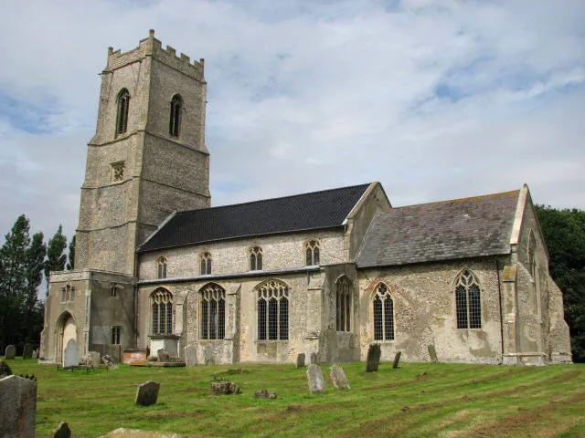 St Andrew's parish church, Wood Dalling, Norfolk, seen from south-southeast