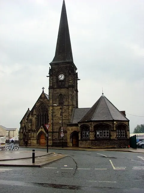 Christ Church parish church, Shieldfield Green, Newcastle upon Tyne, seen from the west