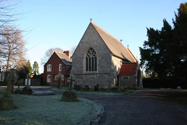 Roman Catholic church of St Helen, Oldcotes, Nottinghamshire, seen from the southwest
