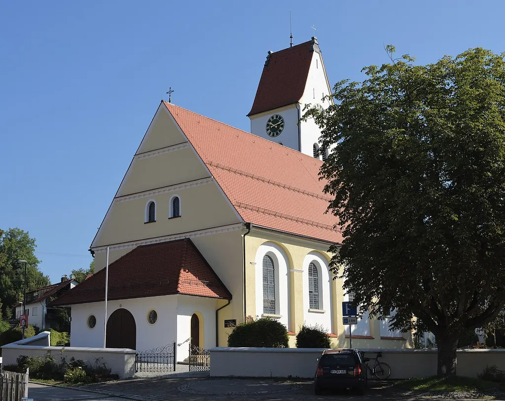 Haidgau Kirche St. Nikolaus, Ansicht von Südwesten