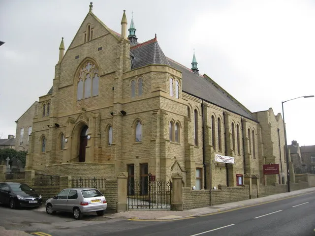 Tottington Methodist Church, Market Street, Tottington, Greater Manchester, seen from the southeast