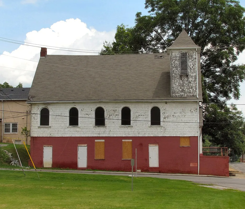 St. Mark's Presbyterian Church in Rogersville, Tennessee, United States. Built in 1912 by the town's African-American community, the church is now listed on the National Register of Historic Places.