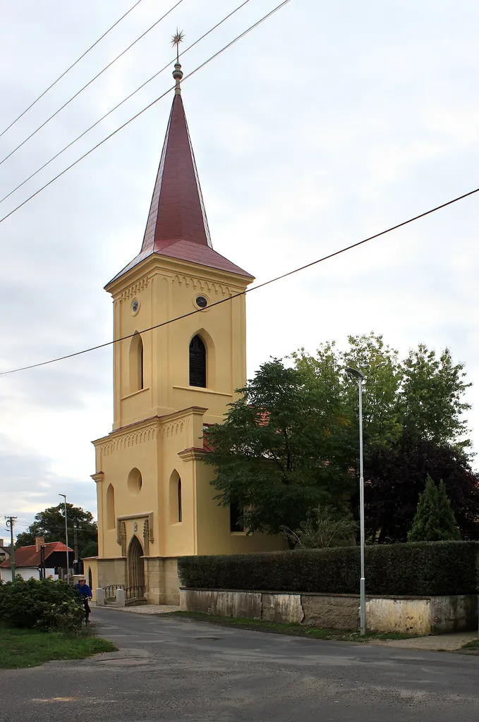 Protestant church in Mělnické Vtelno, Czech Republic.