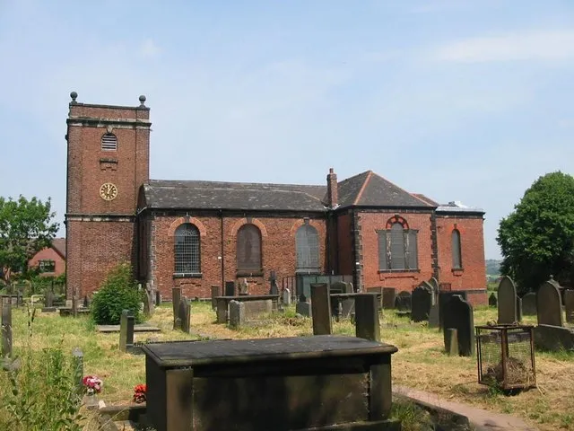St Bartholomew's parish church, Norton in the Moors, Stoke-on-Trent, Staffordshire, seen from the south