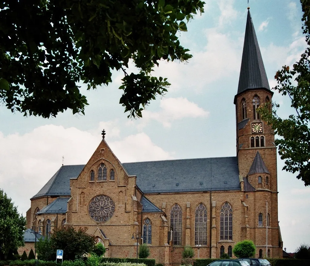 Catholic St. Laurentius church in Neuenkirchen, part of the Samtgemeinde Neuenkirchen, Landkreis Osnabrück, Lower Saxony, Germany.