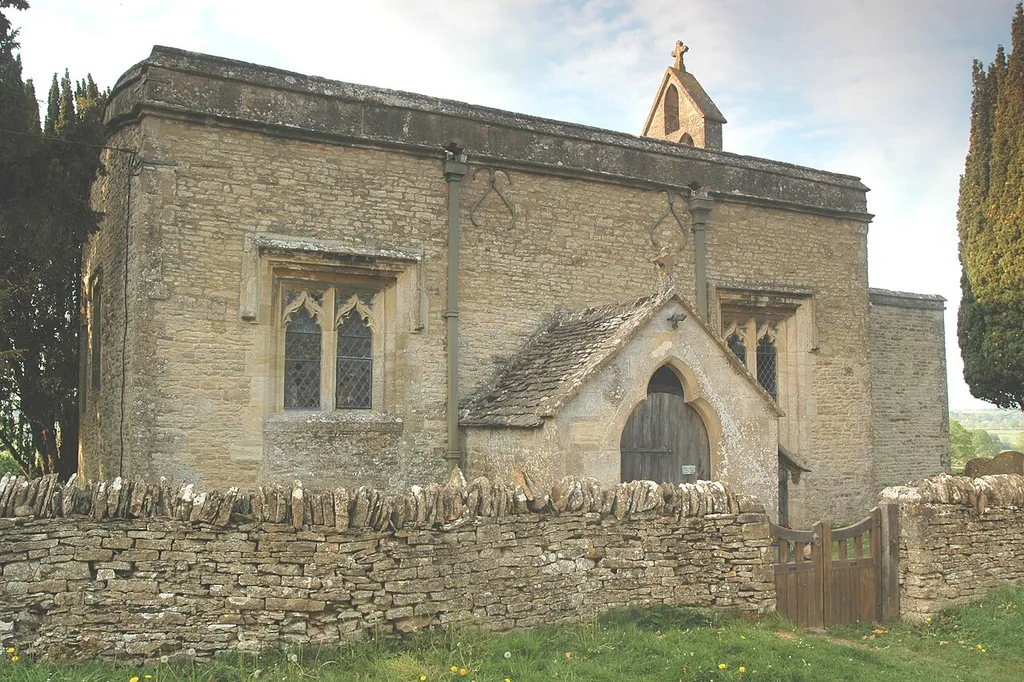 Church of England parish church of All Saints, Shorthampton, Oxfordshire, viewed from the south.