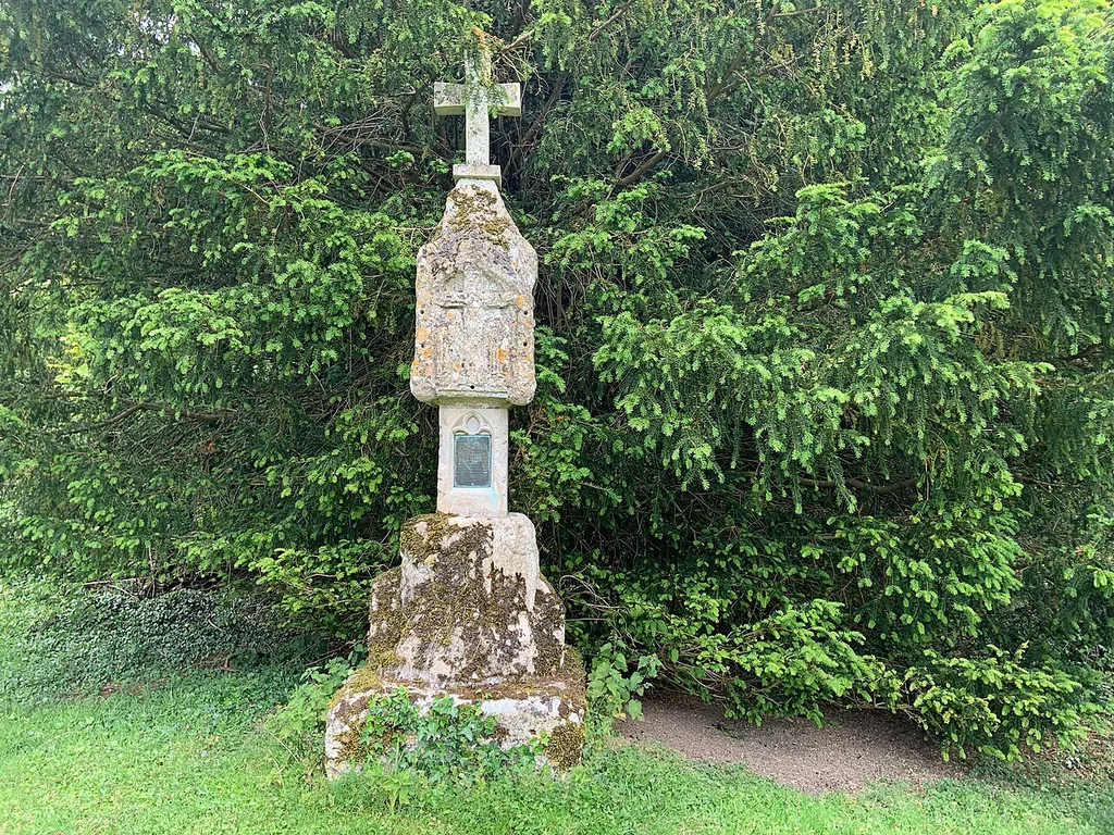 grade-II listed churchyard cross, near the north door to St James' Church, Croxton, Cambridgeshire