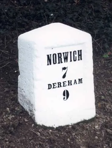 Old Milestone by the A47, Honingham parish