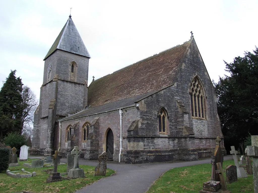 Holy Trinity parish church, Walton, Somerset, seen from the west