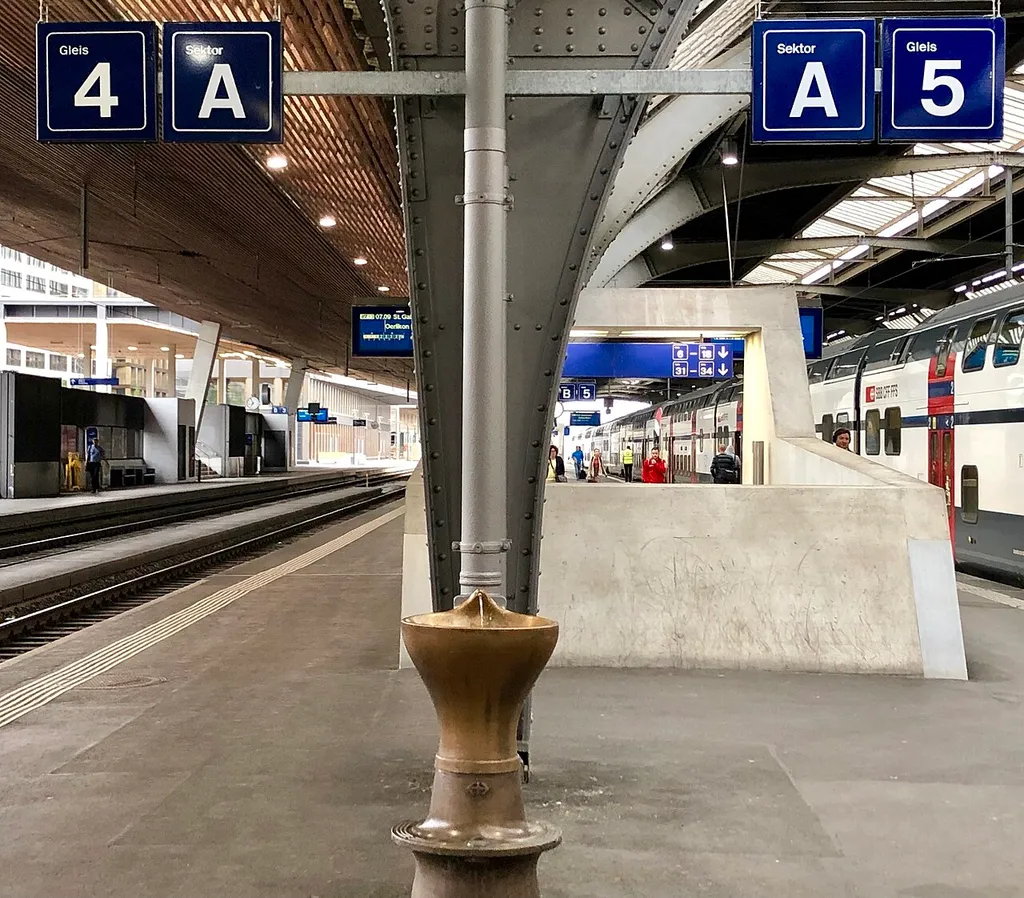 Drinking Fountain at Zurich Train Station
