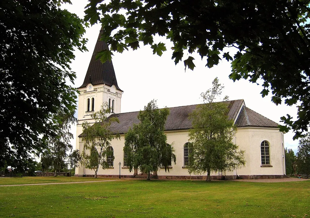 Lemnhult Church.The exterior of the church from north-east.
