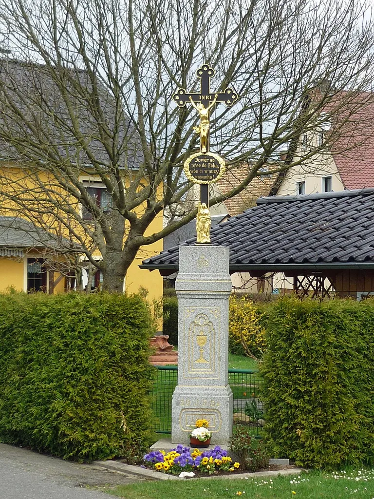 Wegkreuz in Neudörfel (Räckelwitz), Am Klosterwasser 6