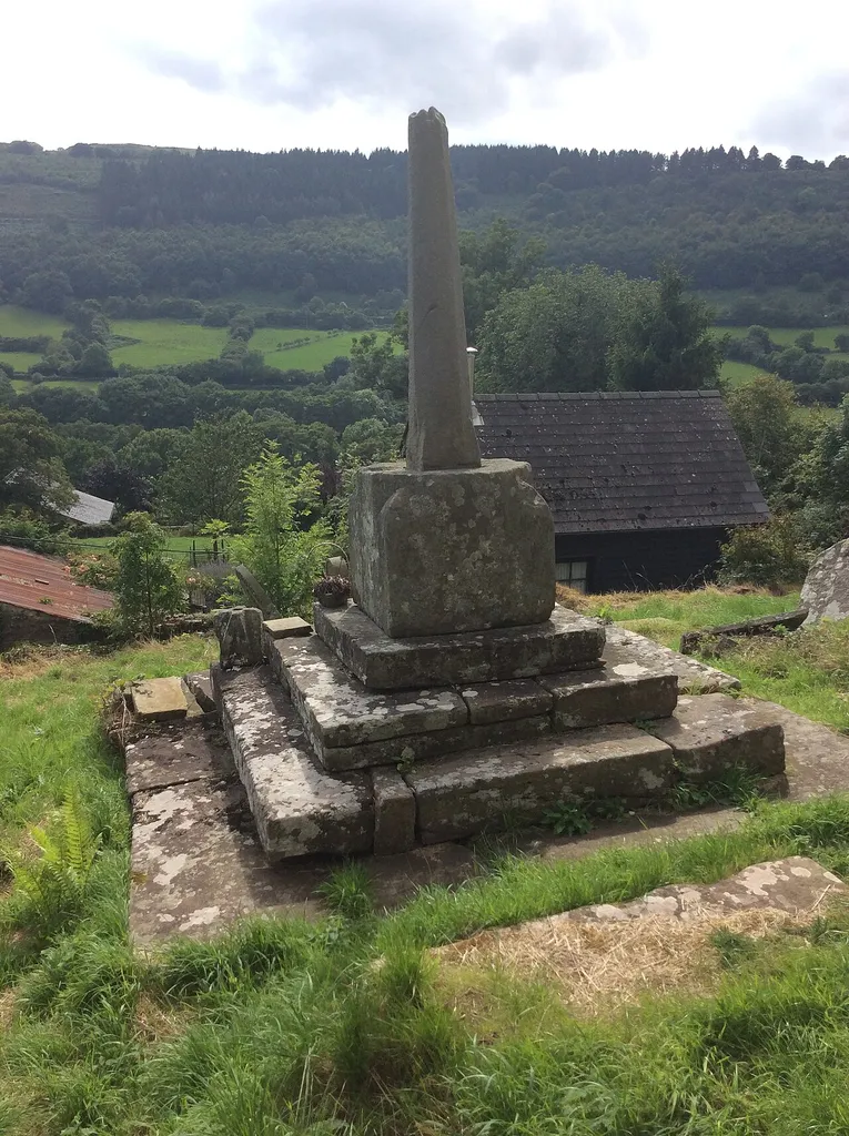 Church of St Martin, Cwmyoy, Monmouthshire - churchyard cross