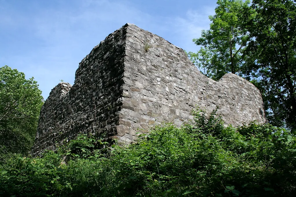 Ruine Strahlegg in Betlis: Ansicht von Westen