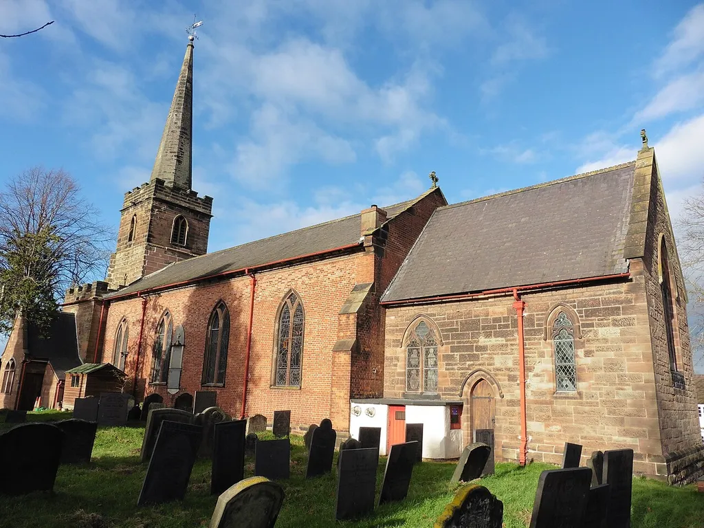 Photograph of St Giles' Church, Whittington, Staffordshire, England