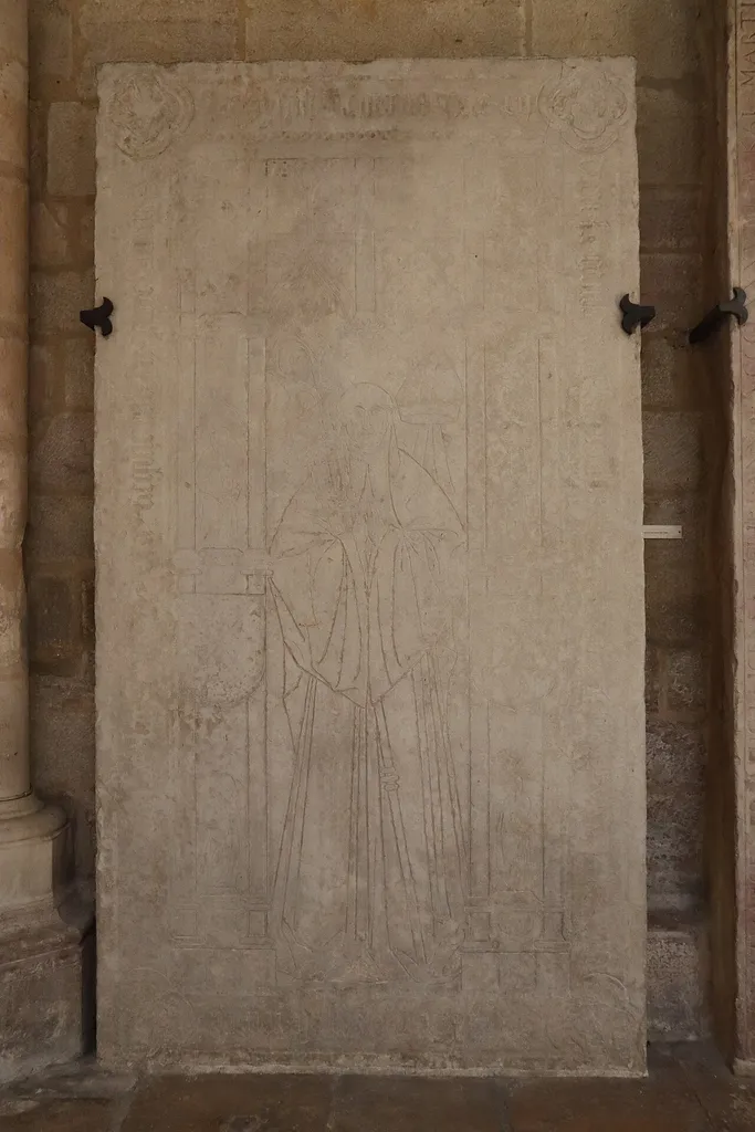 Dijon St Benigne cathedral, Guillaume Sacquenier ledger stone