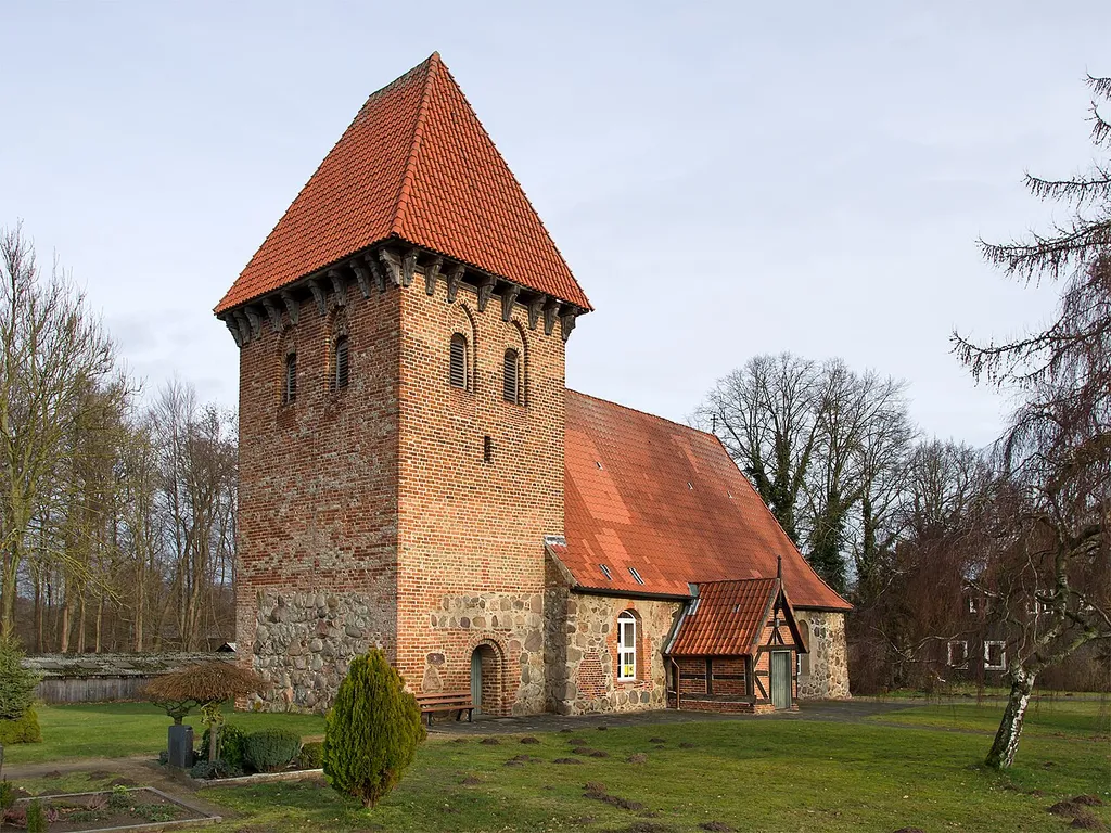 Church of the small village Zeetze (district Lüchow-Dannenberg, northern Germany).