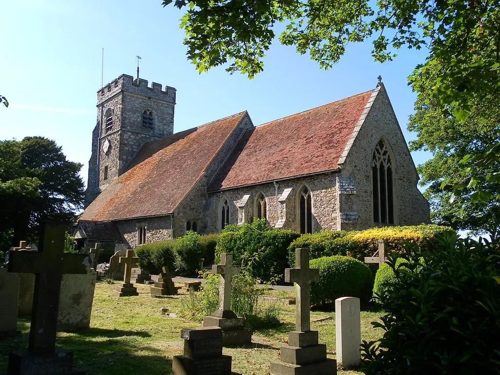 St Mary the Virgin parish church, Felpham, West Sussex, seen from the southeast