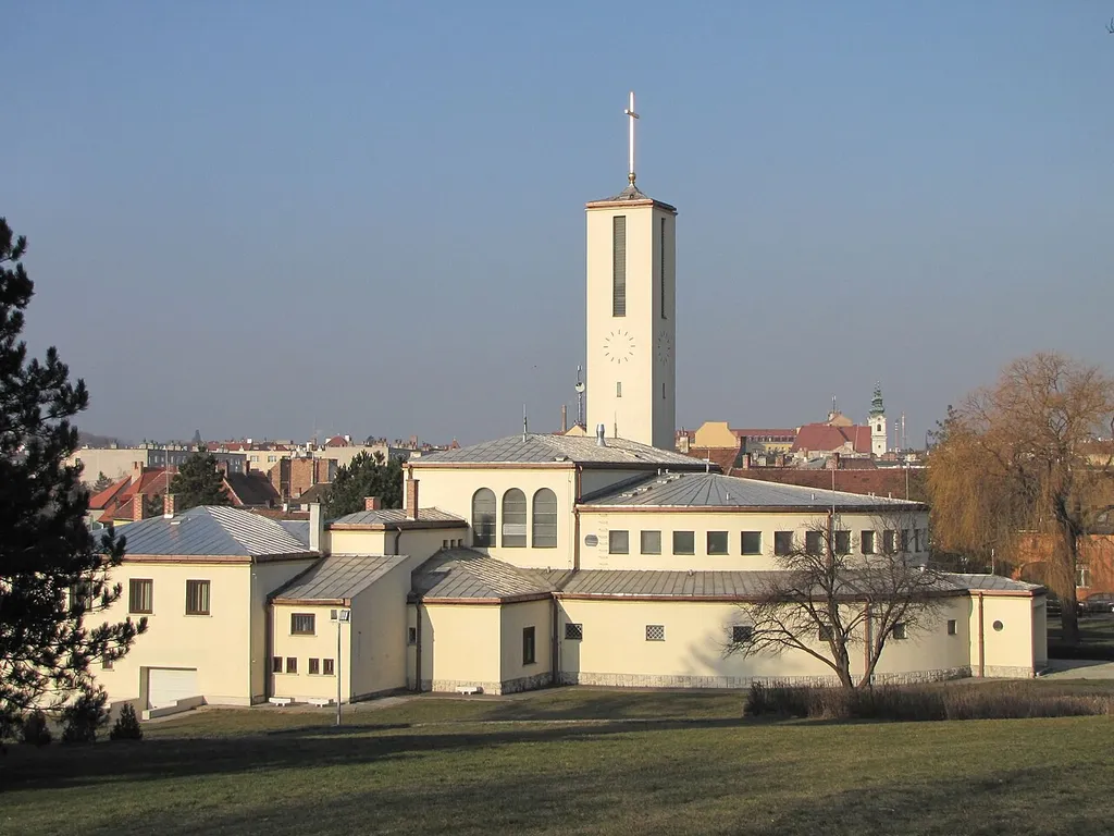 Sopron, Roman Catholic Church of St Stephen. Architect: Nándor Körmendy, 1941