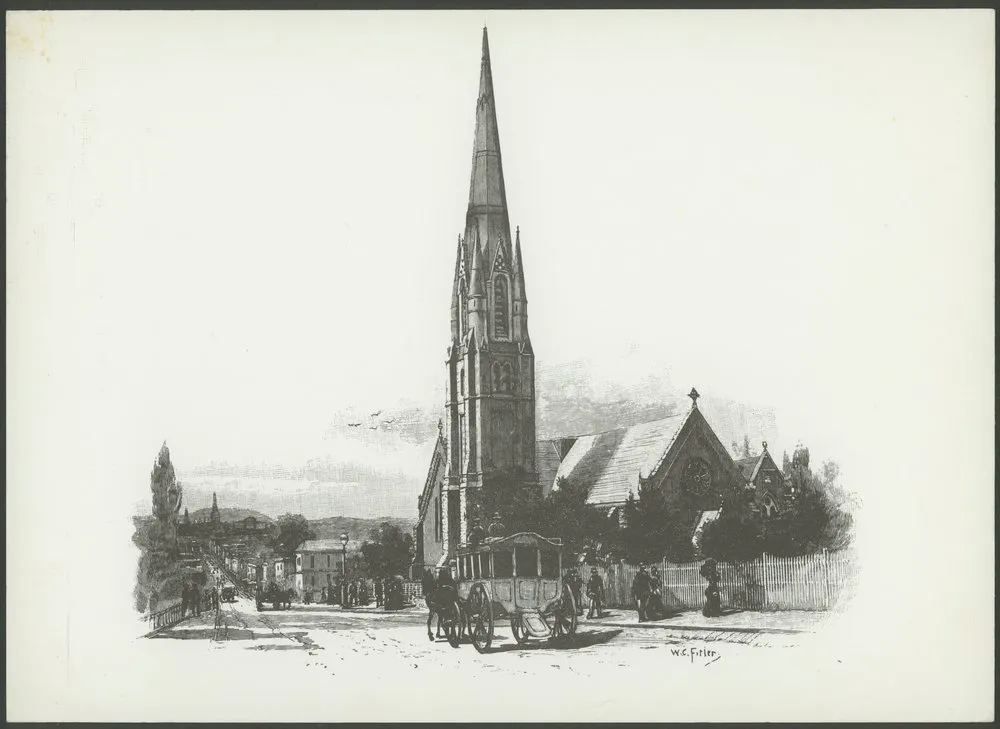 Christ Church, South Yarra, by W. C. Fitler, ca. 1888