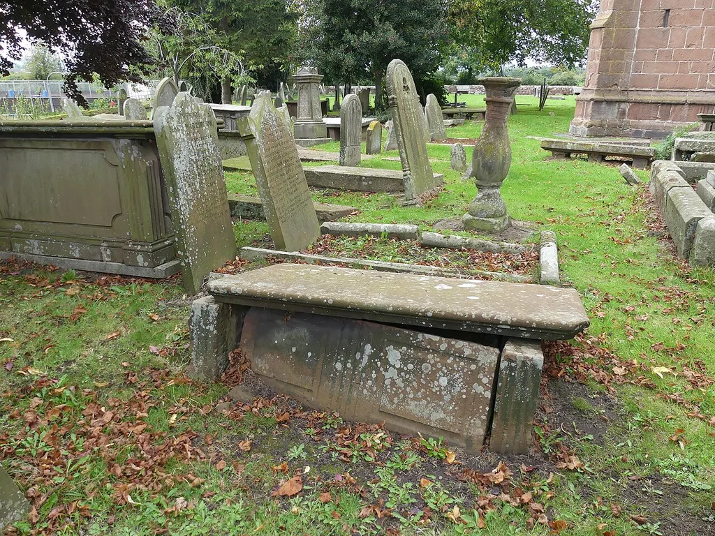 Grade II listed chest tomb in Shotwick, Cheshire. Listed as "Tombchest of James Phillips, 2 metres south of the sundial in the Churchyard of St Michael". .mw-parser-output .messagebox{margin:4px 0;width:auto;border-collapse:collapse;border:2px solid var(--border-color-progressive,#6485d1);background-color:var(--background-color-neutral-subtle,#fbfcff);color:var(--color-base,#202122);box-sizing:border-box;border-inline-start-width:8px}.mw-parser-output .messagebox.mbox-small{font-size:88%;line-height:1.25em}.mw-parser-output .mbox-warning,.mw-parser-output .mbox-speedy{border:2px solid var(--border-color-error,#b22222);background:var(--background-color-error-subtle,#ffdbdb);border-inline-start-width:8px}.mw-parser-output .mbox-serious,.mw-parser-output .mbox-delete,.mw-parser-output .mbox-stop{border:2px solid var(--border-color-error,#b22222);border-inline-start-width:8px}.mw-parser-output .mbox-issue,.mw-parser-output .mbox-content{border:2px solid #f28500;background:var(--background-color-warning-subtle,#ffe);border-inline-start-width:8px}.mw-parser-output .mbox-query,.mw-parser-output .mbox-style{border:2px solid #f4c430;background:var(--background-color-warning-subtle,#ffe);border-inline-start-width:8px}.mw-parser-output .mbox-shit{border:2px solid #960;border-inline-start-width:8px}.mw-parser-output .mbox-license{border:2px solid #88a;border-inline-start-width:initial}.mw-parser-output .mbox-legal{border:2px solid var(--border-color-notice,#666);background:var(--background-color-base,#fff);border-inline-start-width:8px}.mw-parser-output .mbox-honor{border:2px solid #ca3;background:var(--background-color-warning-subtle,#fcf4db);border-inline-start-width:8px}.mw-parser-output .mbox-growth{border:2px solid #8d4;background:var(--background-color-success-subtle,#d5fdf4);border-inline-start-width:8px}.mw-parser-output .mbox-move{border:2px solid #93c;border-inline-start-width:8px}.mw-parser-output .mbox-protection,.mw-parser-output .mbox-message{border:2px solid var(