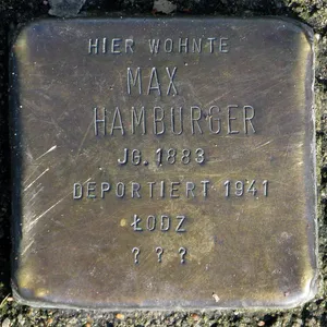 Stolperstein dedicated to Max Hamburger