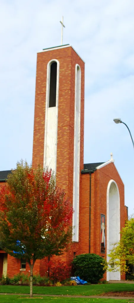 St. Joseph's Catholic Church steeple, in w:Salem, Oregon, USA.