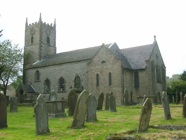 St Lawrence Church, Warslow The large churchyard contains many old gravestones.