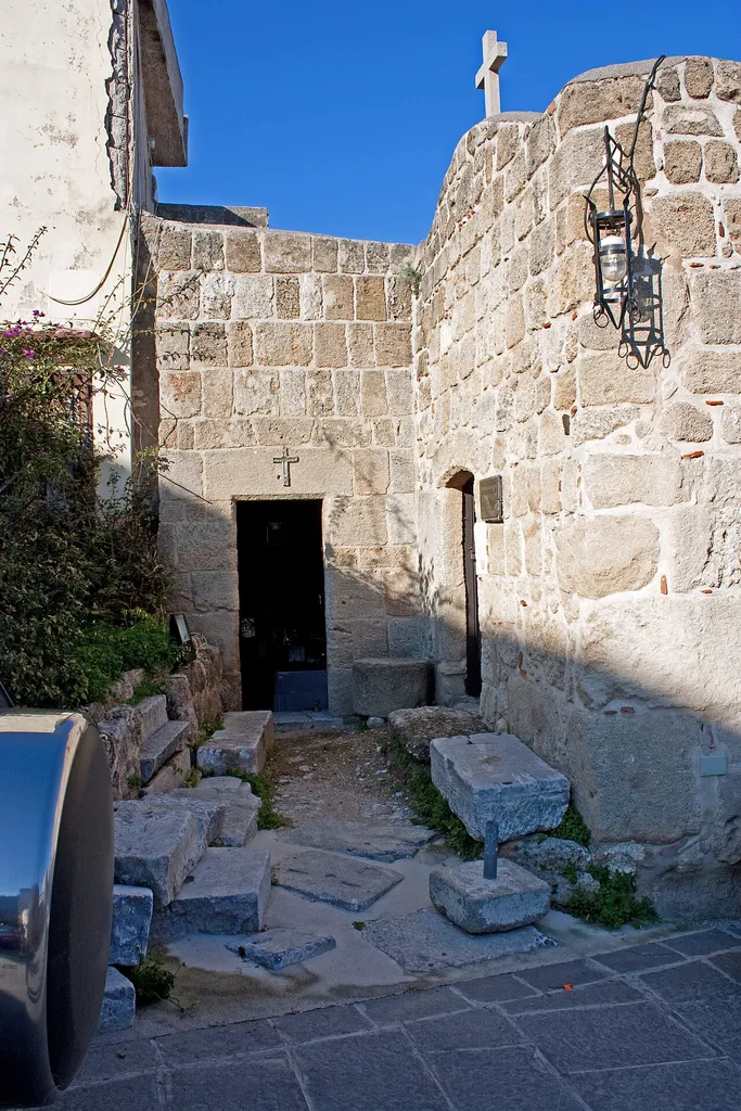 Church of Saint Constantine and Helen in the medieval city of Rhodes, Greece.